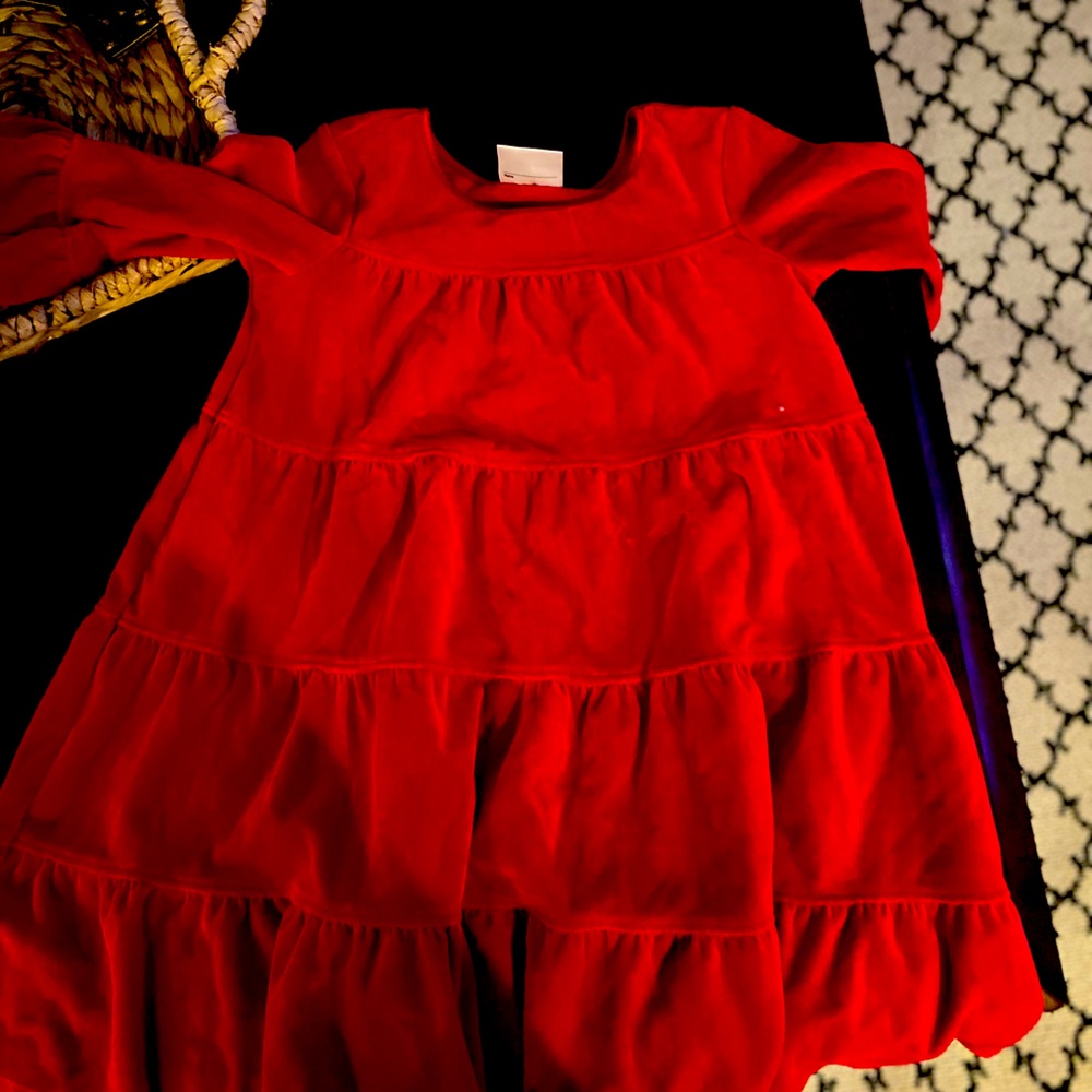 Hanna Andersson Red Velvet Holiday Dress 110 (5)
